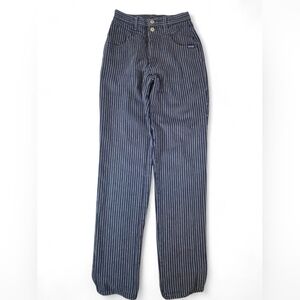 Vintage Rockies Blue Pinstripe Bareback Jeans Women Size 29 Long 36" Inseam